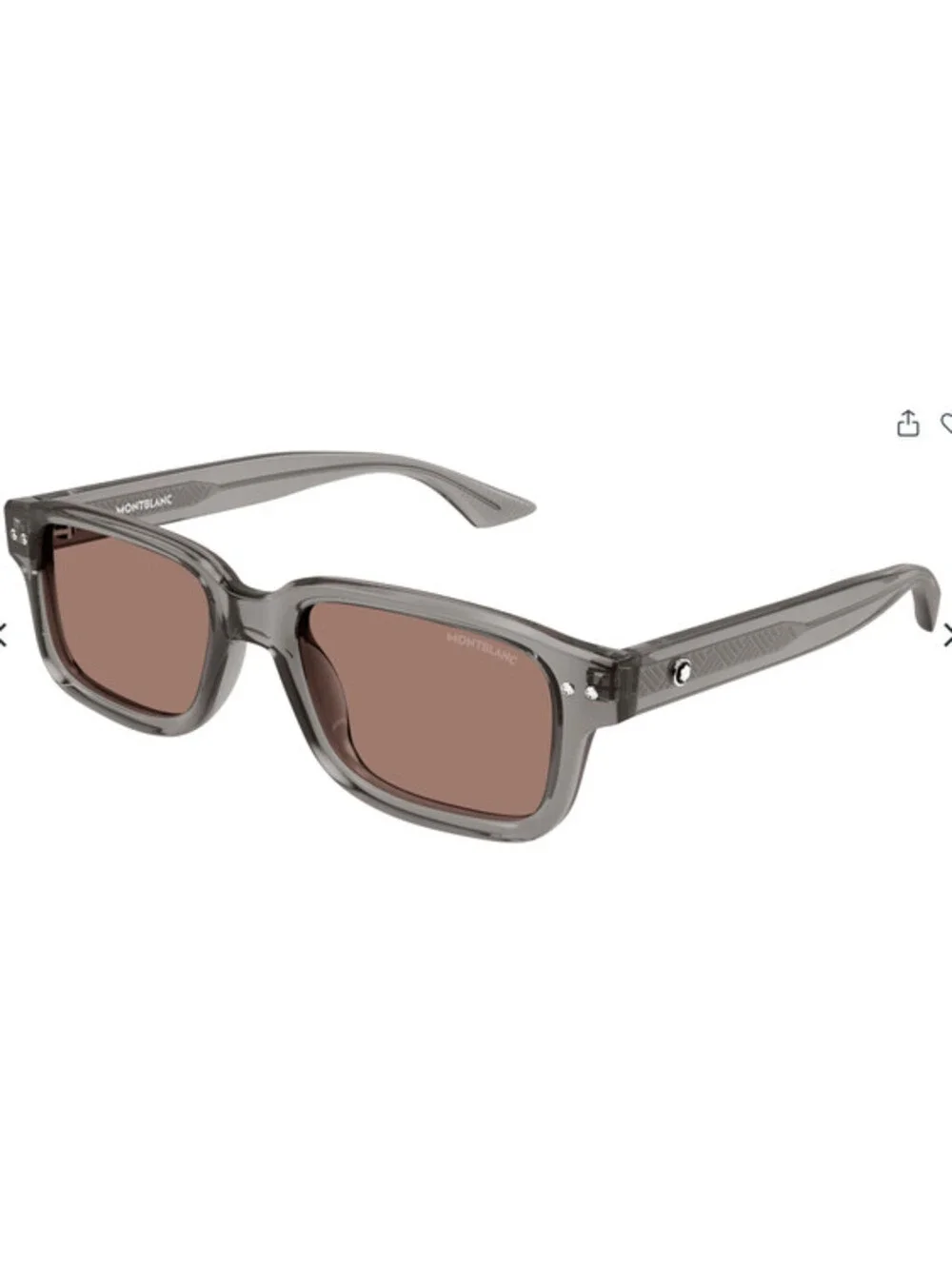 Montblanc MB0286S-003 Gray Brown Gray Rose Sunglasses Snowcap